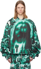 Gerrit Jacob Green Oversized Denim Jacket