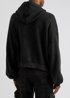 Rivington Roi Rebis Inri Embellished Hooded Cotton Sweatshirt Black