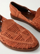 Yuketen - Alejandro Woven Suede Huarache Sandals - Brown