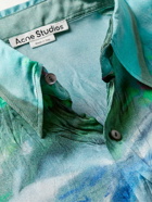 Acne Studios - Sandroki Printed Crinkled-Satin Shirt - Green