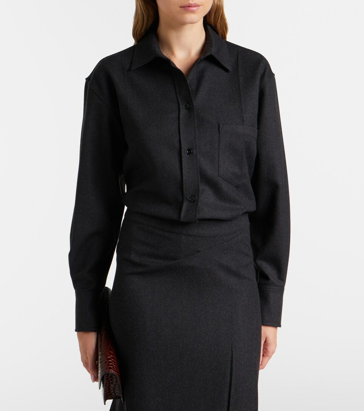 Victoria Beckham Ellys wool flannel shirt