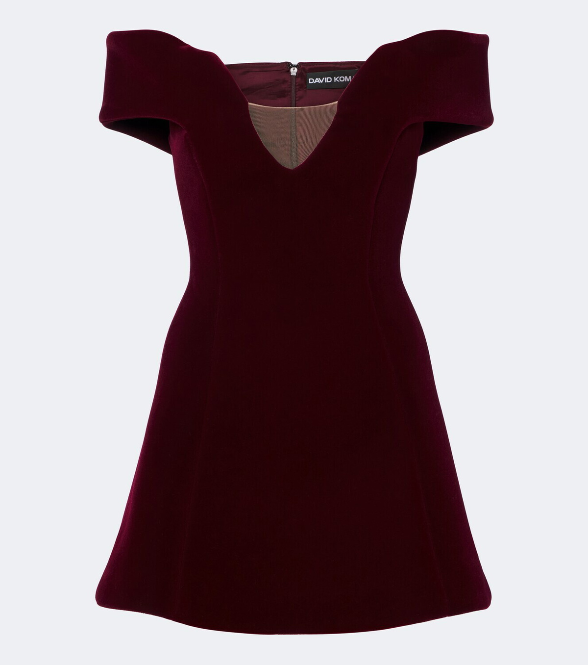 David Koma Off-shoulder velvet minidress