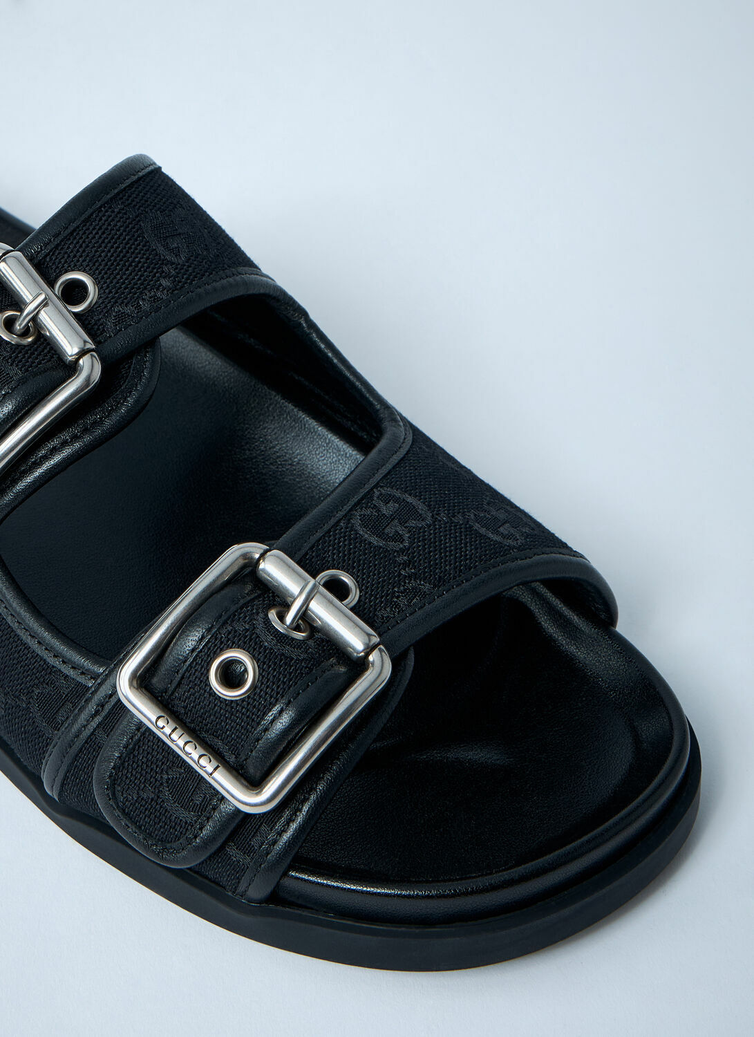 Gucci GG Slide Sandals With Buckles