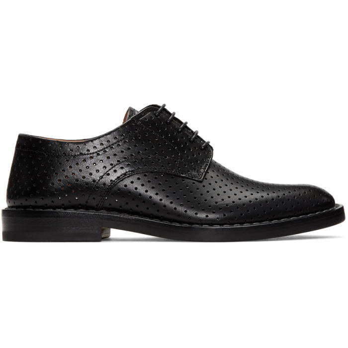 Photo: Maison Margiela Black Perforated Leather Derbys