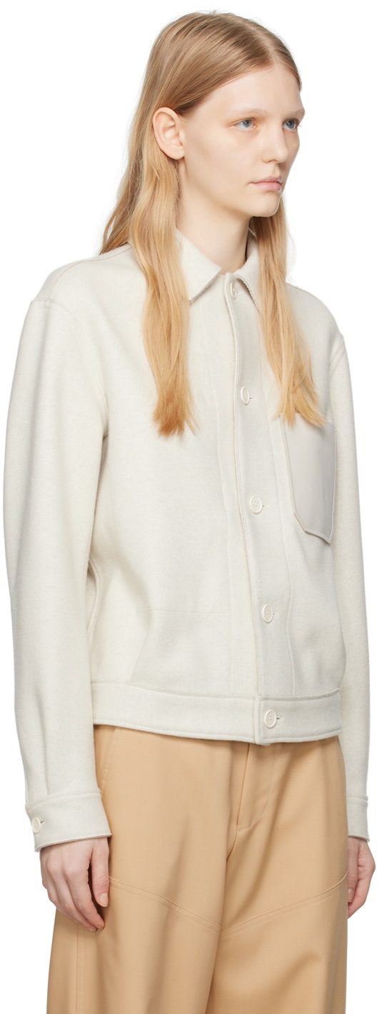 ZEGNA White Spread Collar Jacket