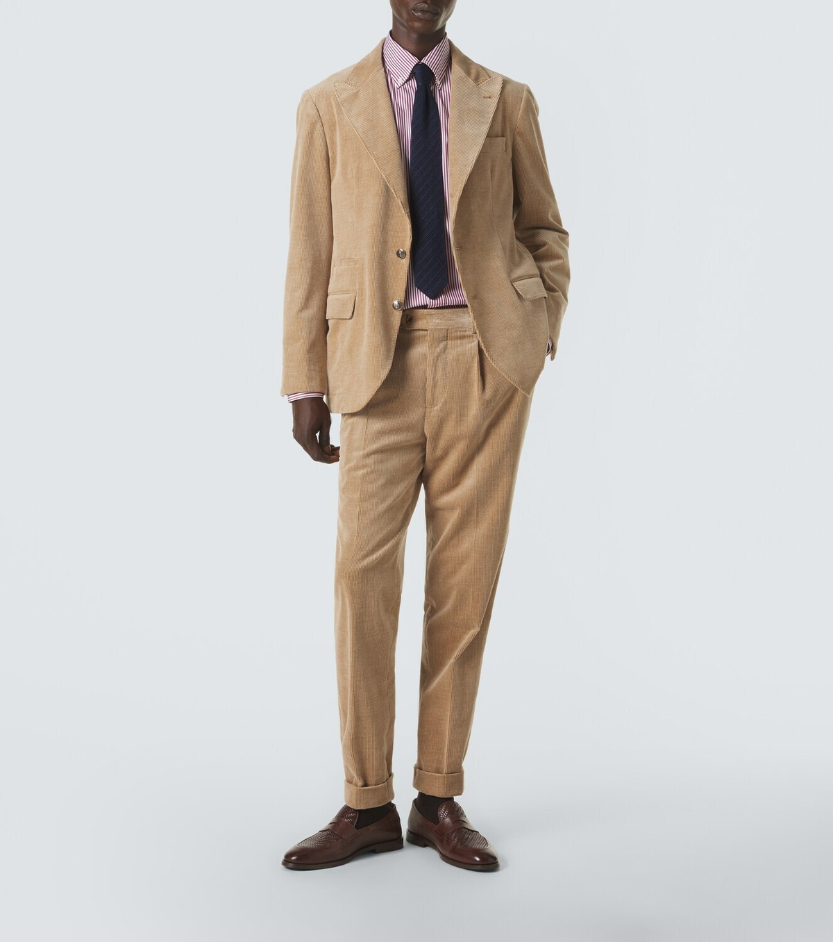 Brunello Cucinelli Cotton and cashmere corduroy suit
