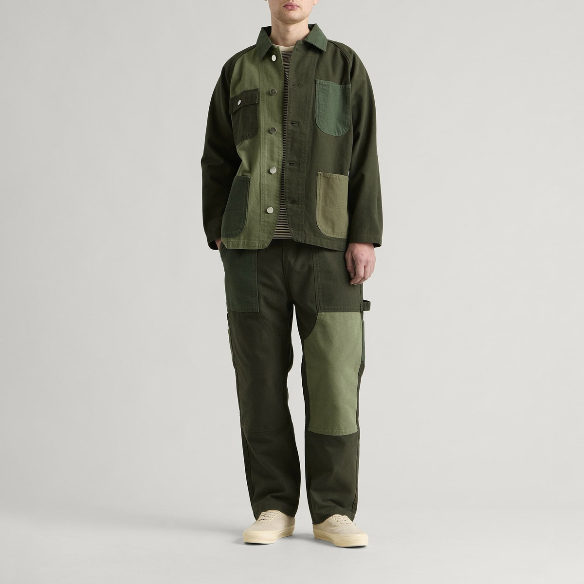 Service Works Men's Patchwork Coverall 2.0 Jacket in Green