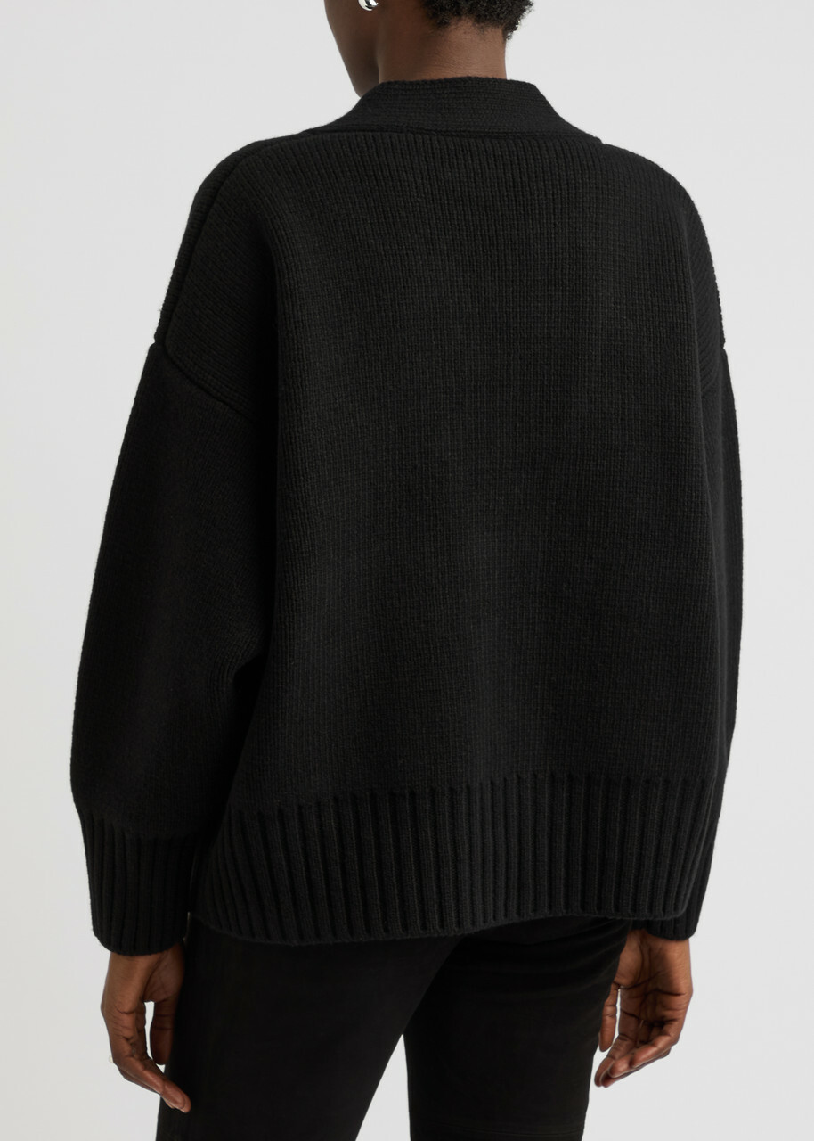 Rohe Wool Cardigan Black