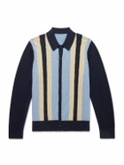 Guest In Residence - Cable Plaza Striped Cashmere Shirt - Blue
