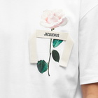 Jacquemus Men's Rose T-Shirt in White