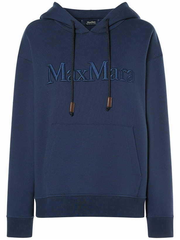 Photo: 'S MAX MARA Agre Cotto Jersey Logo Hooded Sweatshirt