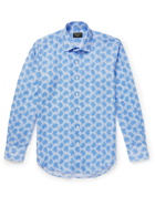 Emma Willis - Printed Linen Shirt - Blue