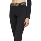 Versace Underwear Black Greek Key Lounge Pants