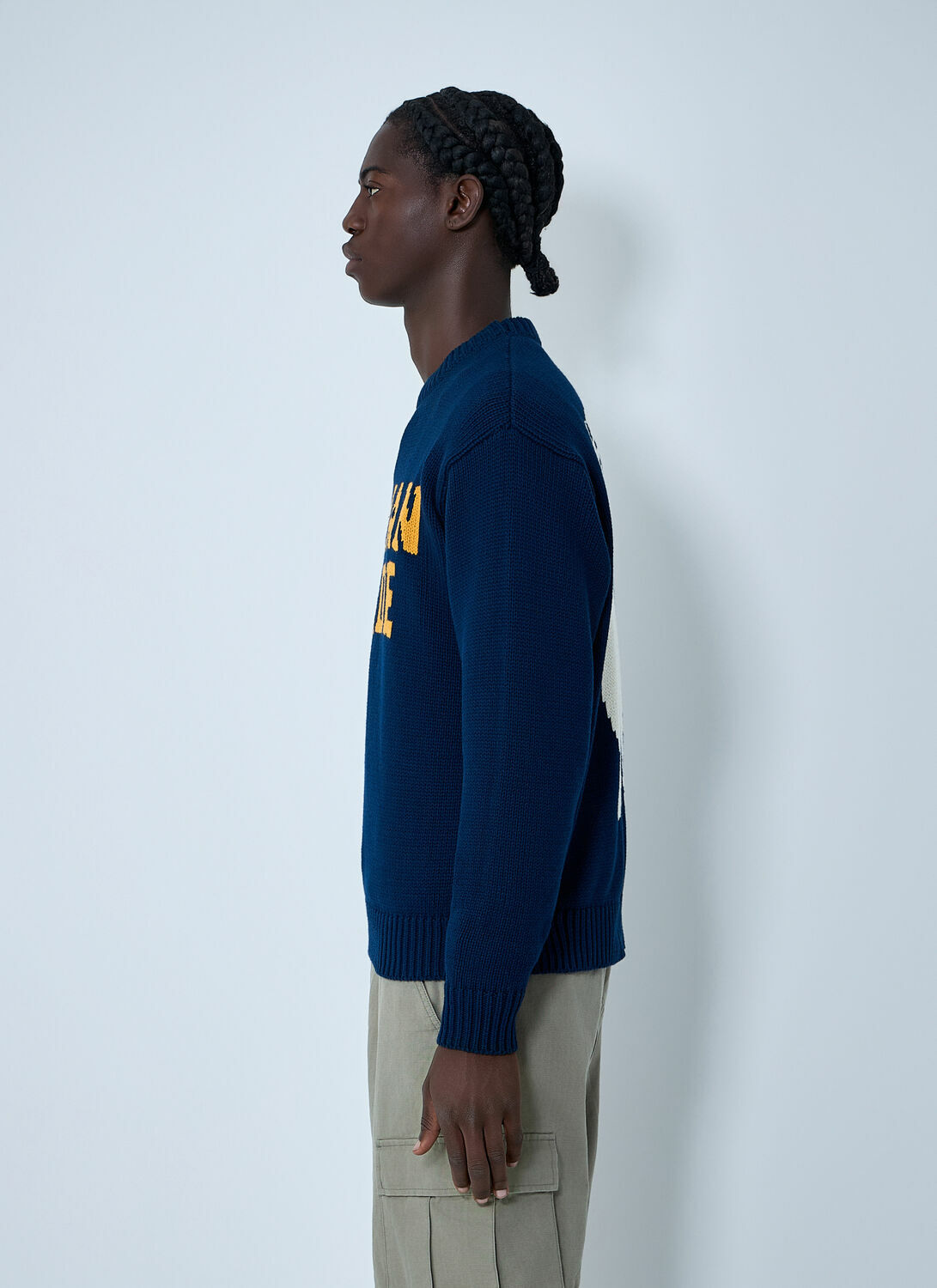 HUMAN MADE Logo Motif Cotton Sweater