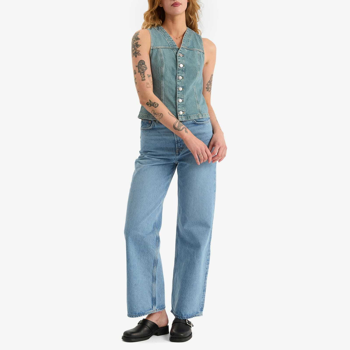Samsøe Samsøe Women's Sabeth Denim Vest in Caribbean Blue