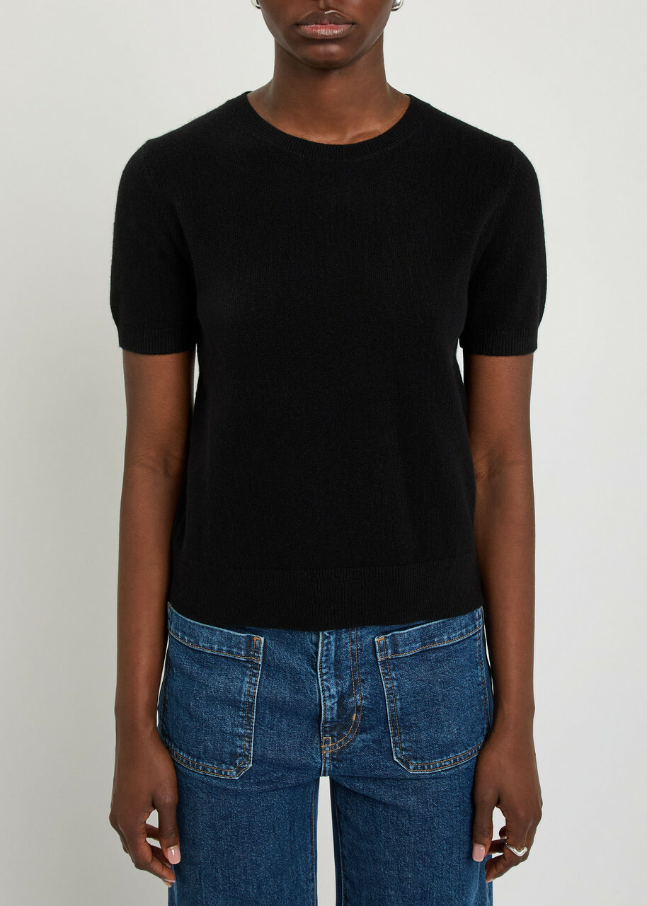 Vince Cash Wool-blend T-shirt Black