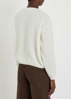 American Vintage Vitow Brushed Knit Cardigan White