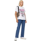 GANNI White UFO Flower T-Shirt
