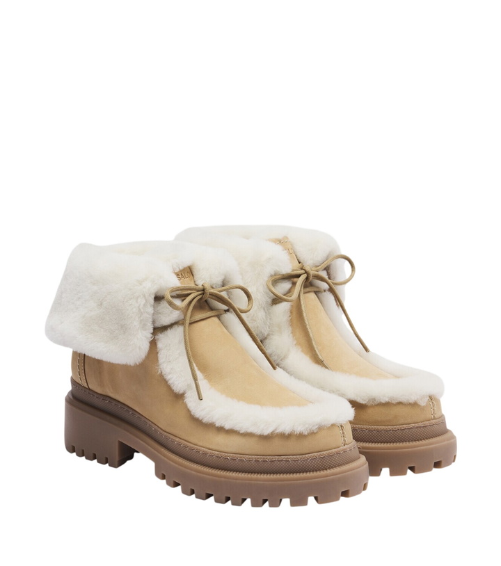 Photo: Yves Salomon Shearling-lined suede ankle boots