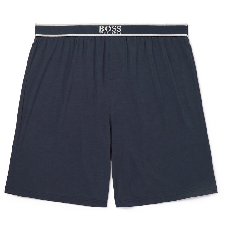 Photo: Hugo Boss - Stretch Modal-Blend Pyjama Shorts - Blue