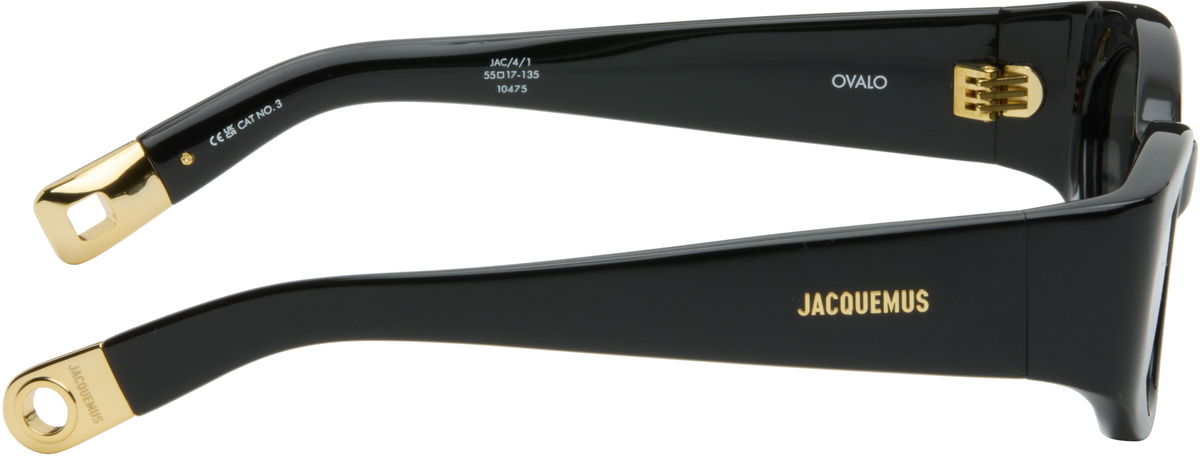 JACQUEMUS Black 'The Ovalo' Sunglasses