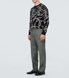 Gucci Horsebit checked wool wide-leg pants