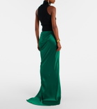 Tom Ford Asymmetric silk satin maxi skirt