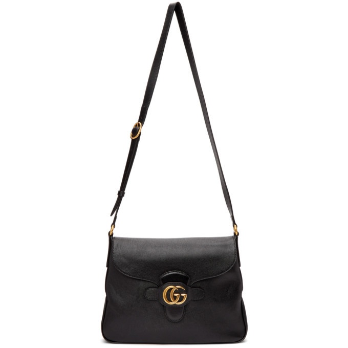 Photo: Gucci Black Medium GG Dahlia Messenger Bag