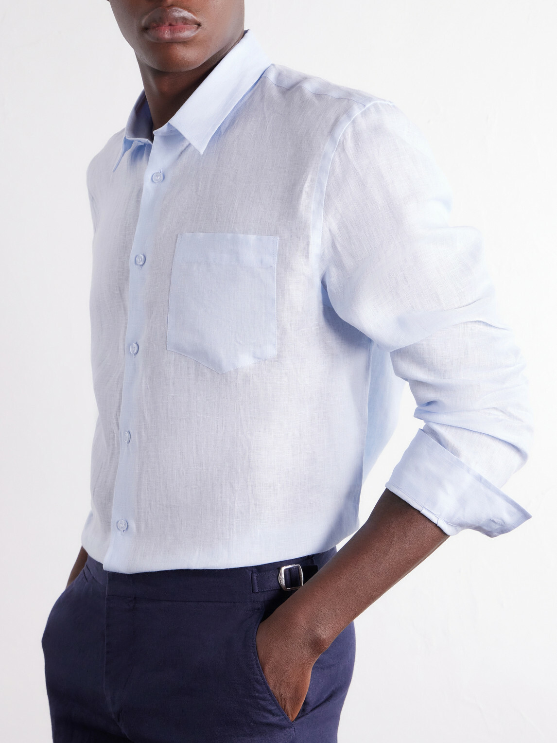 Vilebrequin - Caroubis Woven Linen Shirt - Blue