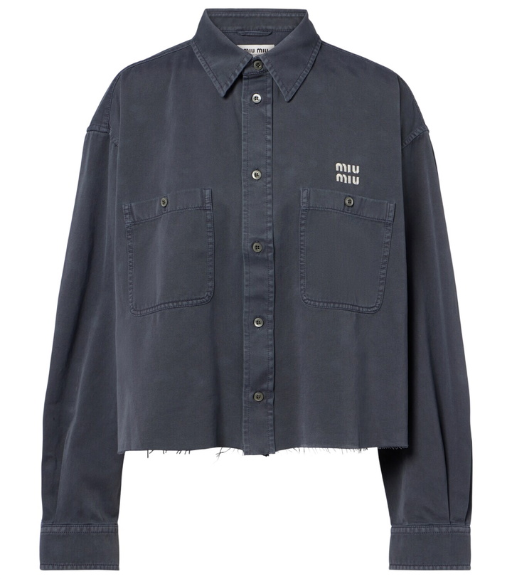 Photo: Miu Miu Frayed denim shirt