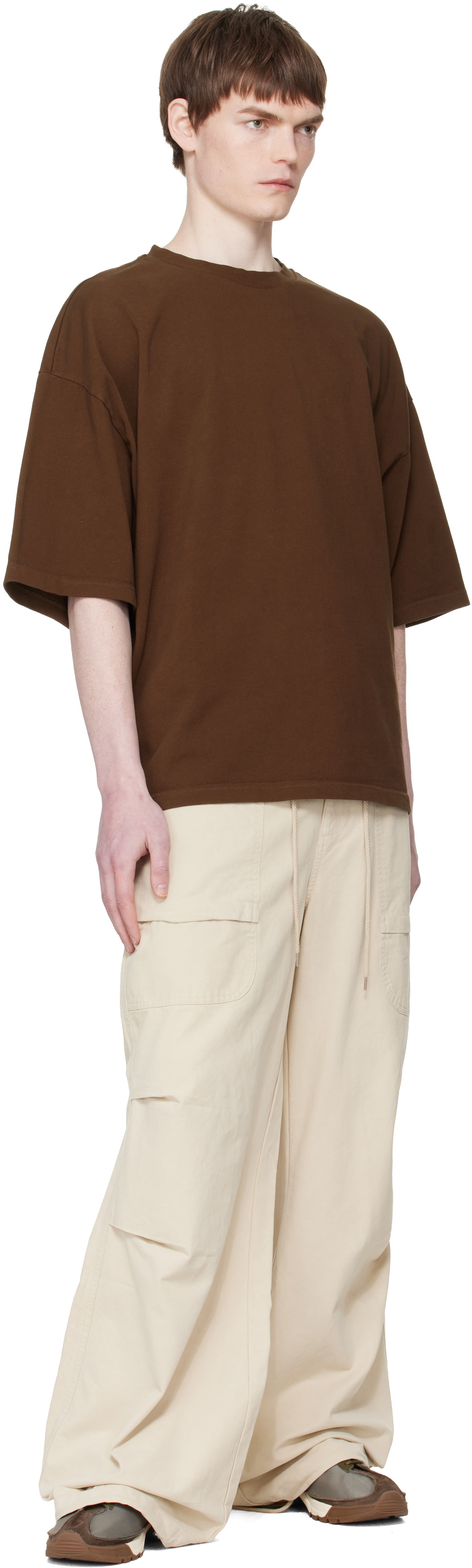 Entire Studios Brown Heavy Boxy T-shirt