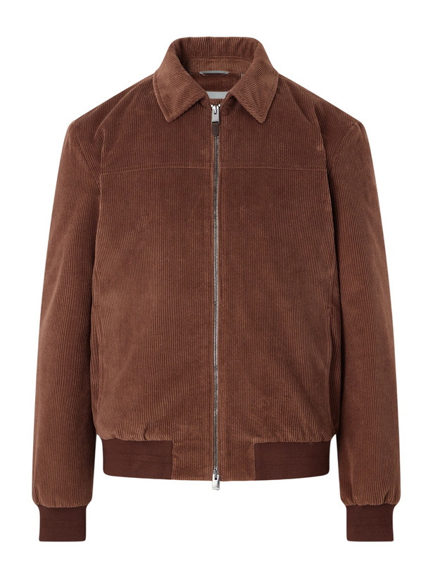Photo: Canali - Padded Cotton-Corduroy Blouson Jacket - Brown