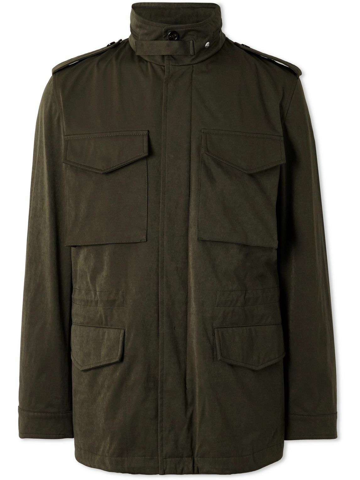 DUNHILL - Leather Field Jacket - Gray Dunhill DUNHILL - Leather Field Jacket - Gray Dunhill