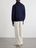Les Tien - Yacht Garment-Dyed Cotton-Jersey Half-Zip Sweatshirt - Blue