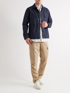 OFFICINE GÉNÉRALE - Swan Camp-Collar Garment-Dyed Cotton Overshirt - Blue