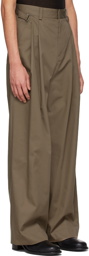 System Brown Polyester Trousers