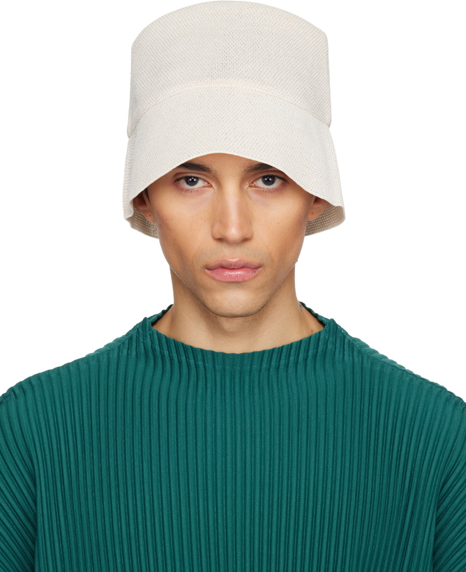 Photo: HOMME PLISSÉ ISSEY MIYAKE Beige Washi Bucket Hat