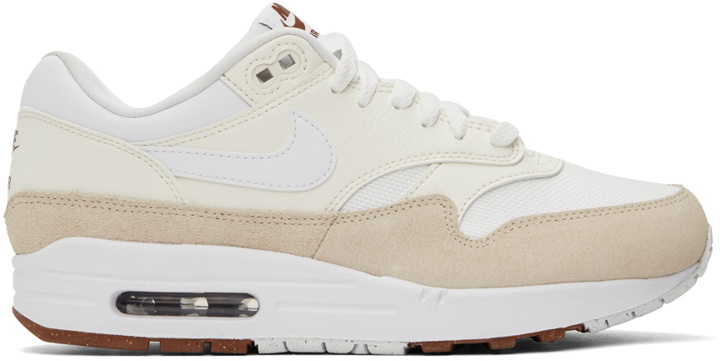 Photo: Nike White & Beige Air Max 1 SC Sneakers