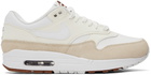 Nike White & Beige Air Max 1 SC Sneakers