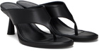 Aeyde Black Olenna Thong Heeled Sandals