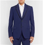 Alexander McQueen - Pink Slim-Fit Wool and Mohair-Blend Suit Jacket - Blue
