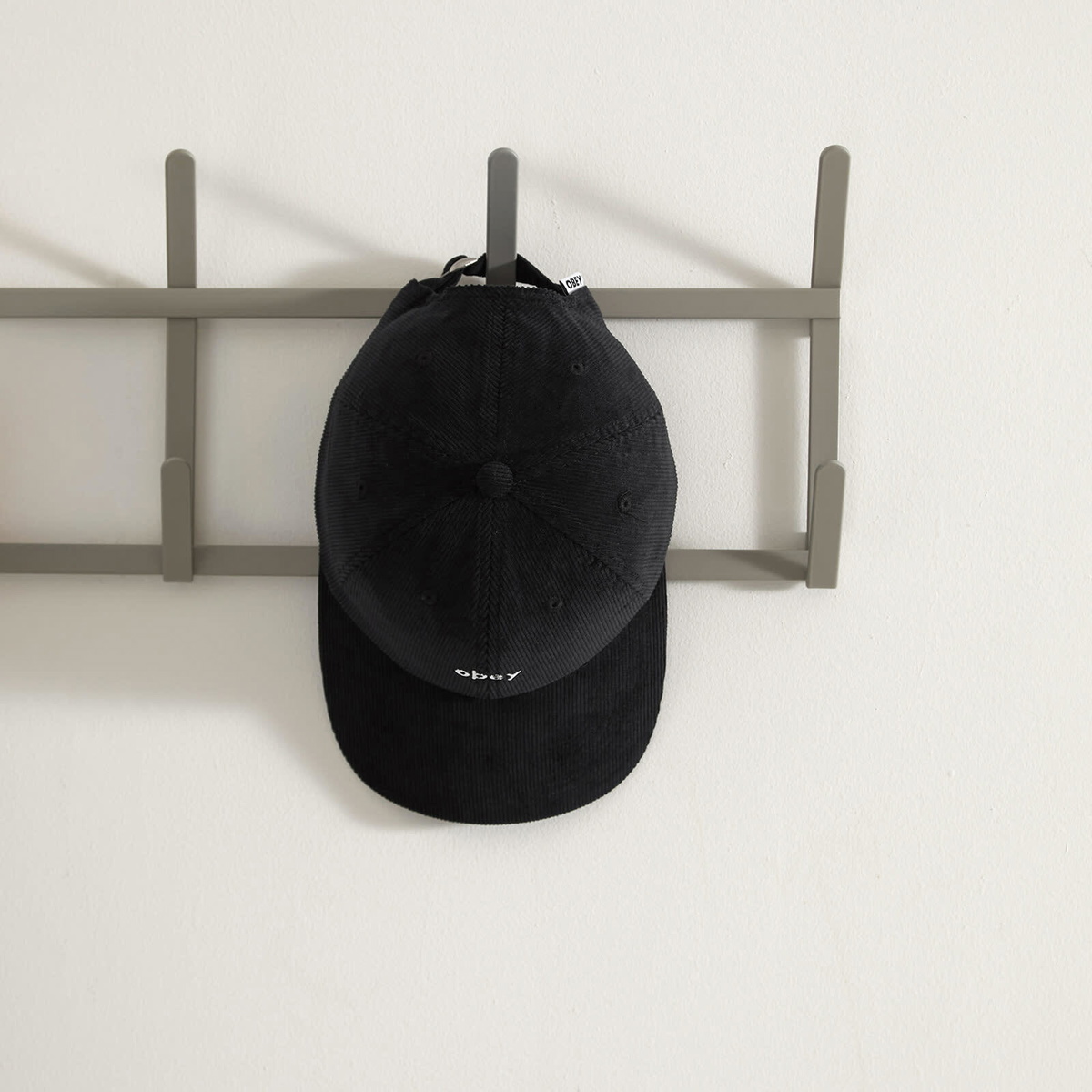 HAY Tape Coat Rack - Small in Metallic Grey 