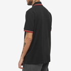 Fred Perry Authentic Men's Twin Tipped Polo Shirt in Black/Brick