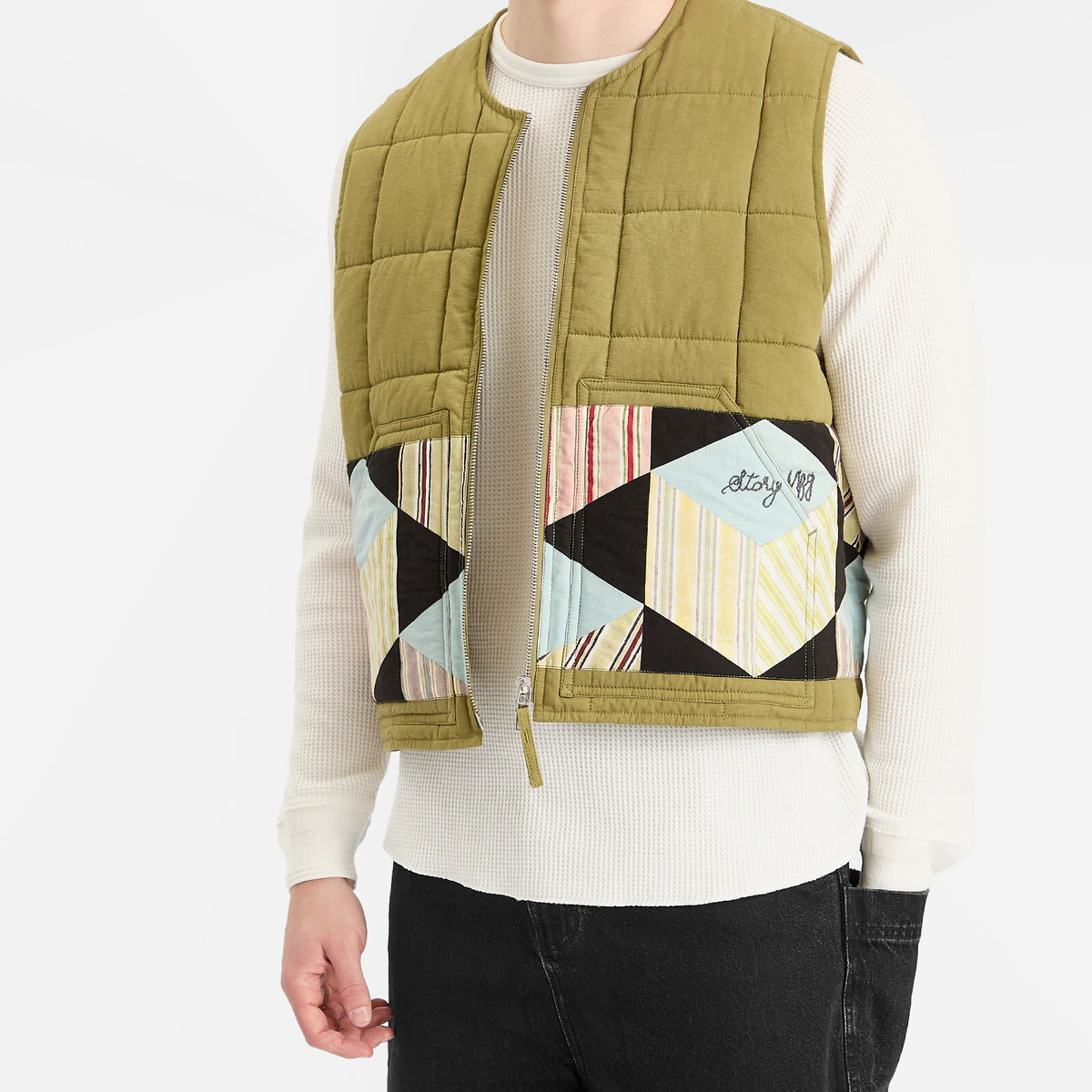 Story mfg. Men's Saturn Vest in Tessellate Patchwork Story Mfg.