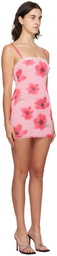 GUIZIO Pink Floral Minidress