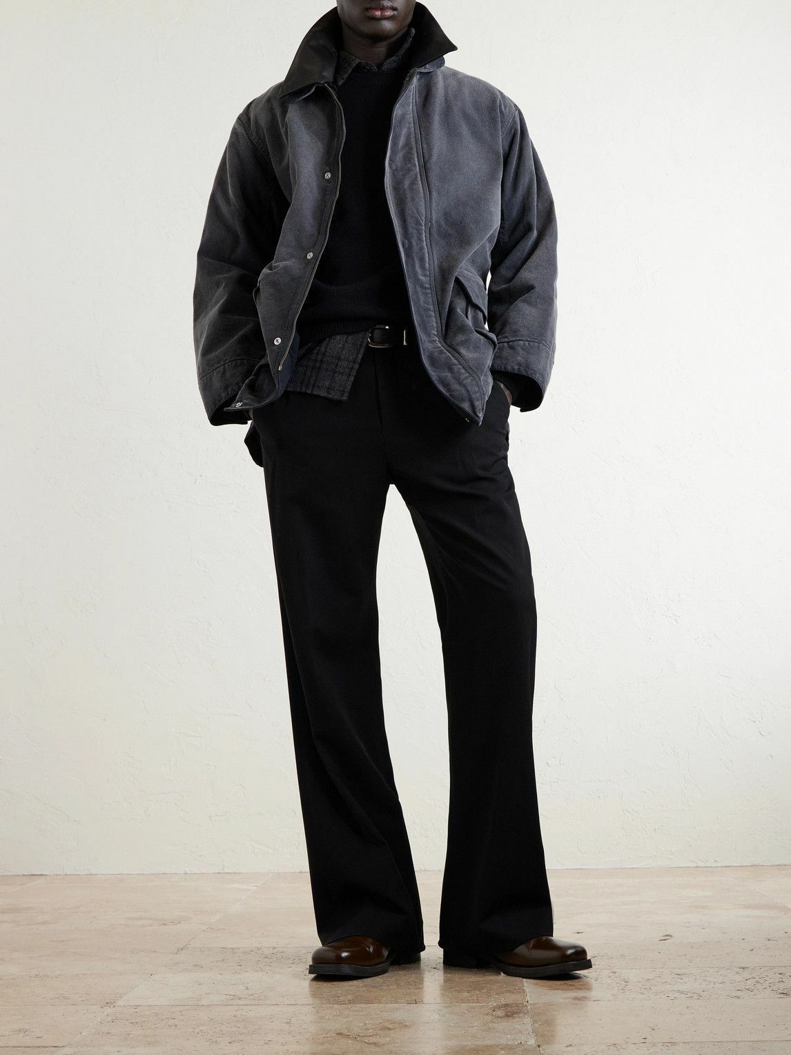 ジャケット・アウター Tech padded wool flight blouson PADDED TECHNICAL JACKET - Brown | ZARA United States