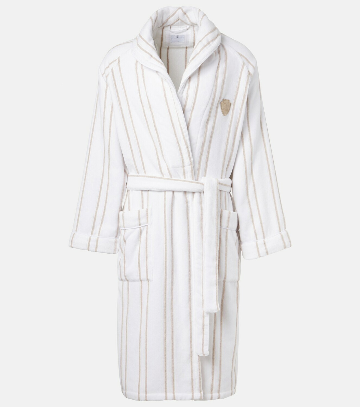 Brunello Cucinelli Striped cotton terry bathrobe