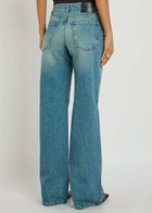 Haikure Korea Straight-leg Jeans Blue