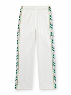Casablanca - Laurel Straight-Leg Logo-Appliquéd Jersey Sweatpants - White