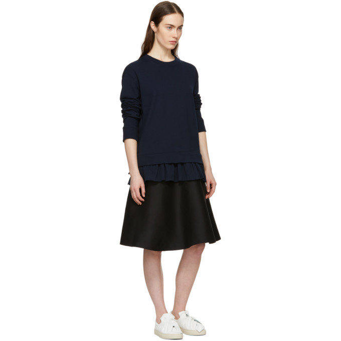 Cedric Charlier Navy Frill Sweatshirt